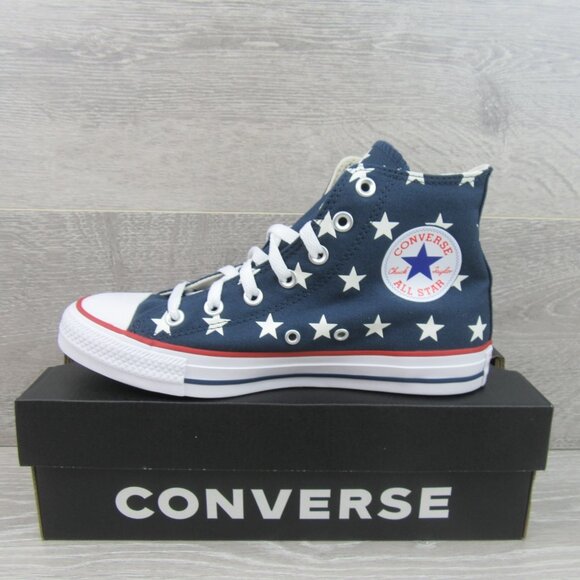 Converse Chuck Taylor All Star HI Archive Stars Womens Size 7.5 Navy NEW - Picture 3 of 14